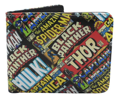 Cartera De Marvel - Nombres Superheroes Vintage - Comics 