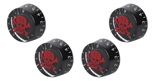 4pcs Guitarra Eléctrica Acrílico Calavera Número 13 Patrón T