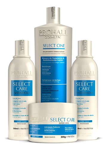 Select One 1 Litro + Kit Select Care Pós Progressiva Prohall