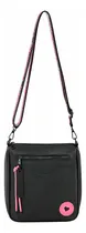 Comprar Morral Trendy Bolsillo Frontal Y Posterior Diseño Compacto Acabado De Los Herrajes Níquel Color Negro Correa De Hombro Negro Diseño De La Tela Lisa