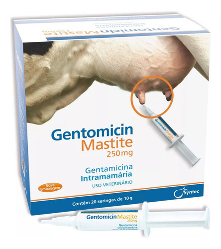 Kit 20 Unidades Gentomicin Mastite 250mg Syntec