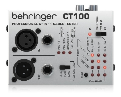 Imagem 3 de 7 de Testador De Cabos Behringer Ct100 6 In 1 Profissional