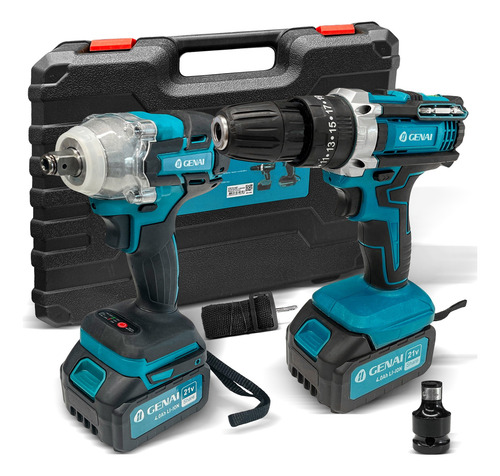 Kit 2 Pc Parafasudeira E Chave De Impacto Sem Fio Origianal