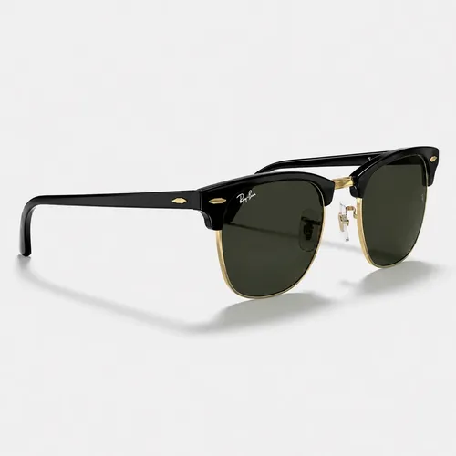 Óculos De Sol Clubmaster Rb3016 Design Clássico Elegante Club Master Preto/dourado Preto