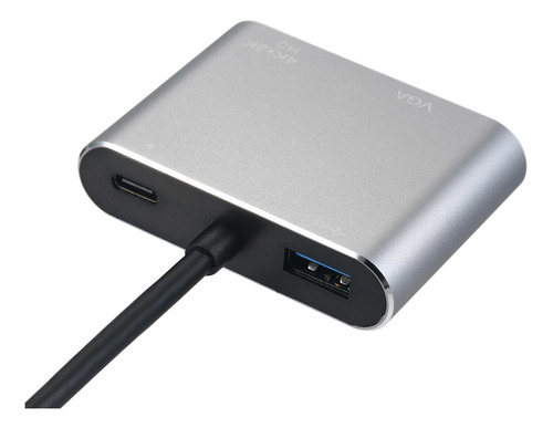 Imagem 3 de 9 de 4-em-1 Hub Tipo-c Para Hd Vga Adaptador Usb Tipo-c Multiport