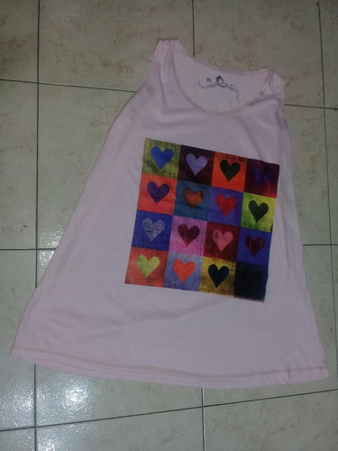 Musculosa Camisola Algodon Talle 44 Detalle Corazon 