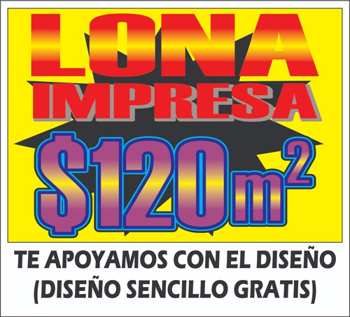 Lona Impresa Por Metro $120 Con Tu Diseño O Te Apoyamos