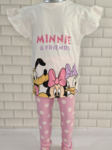Set Playera Y Pantalon Rosa De Minnie Mouse Disney Original