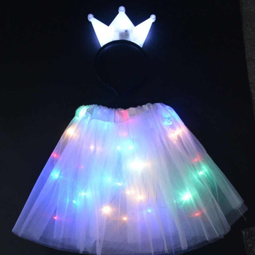 Pollerita Tutu Princesa Led - Colores Cotillon Disfraz