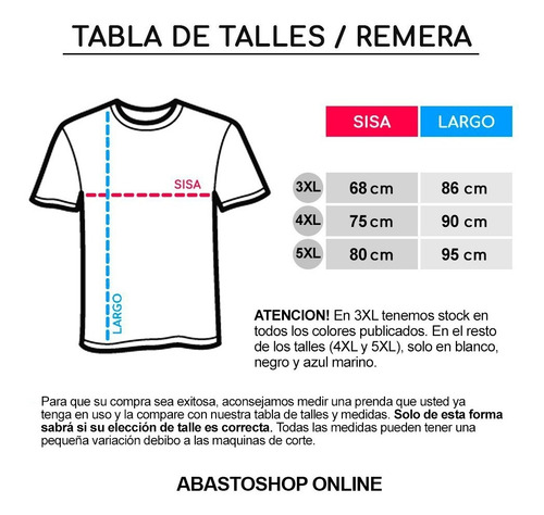 3 Remeras Lisas Talle Especial 24 Colores. Leer Descripción!