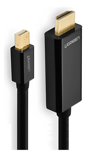 Cabo Ugreen Vídeo Mini Displayport P/hdmi 4k 1.5m Preto