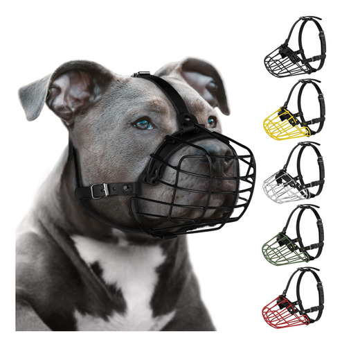 Pitbull Dog Bozal Máscara De Metal Amstaff Secure Wire Baske