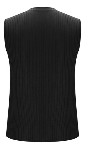 Chaleco A La Moda Para Hombre Con Cuello En V Estampado Con