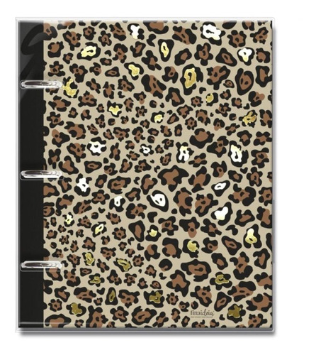 Caderno Fichário Argolado 12 Mat-capa Pvc - Oncinha