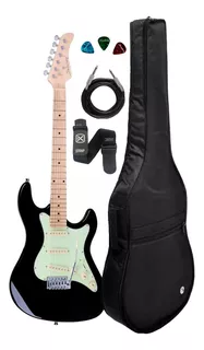 Guitarra Elétrica Strinberg Sts-100 Preta + Kit Capa Luxo