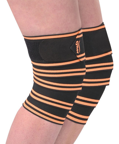Par Rodillera Para Entrenamiento Gym Pesas Tynor Color Naranja Talla Unitalla