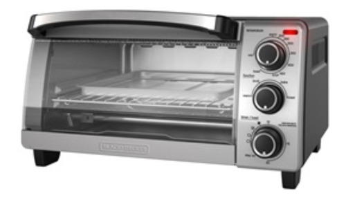 Horno de mesa eléctrico Black+Decker TO1755 10L plateado 120V