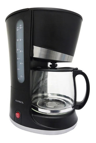 Cafetera Sankey 12 Tazas 1.2 Lt Negra (6m)