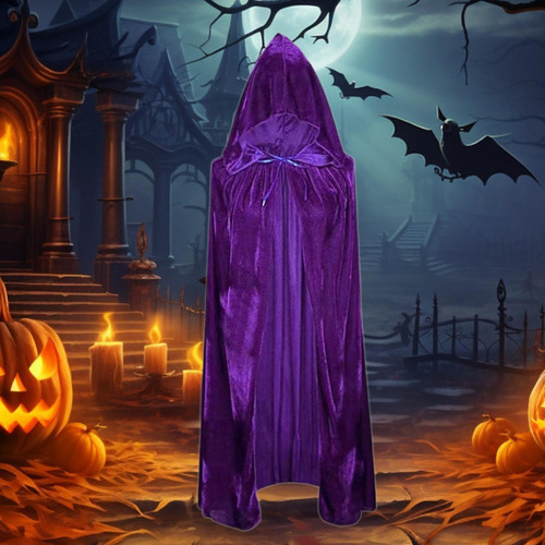Con Capucha Para Halloween, Capa Suave Para Discoteca,