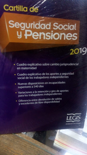 Cartilla Seguridad Social Y Pensiones 2019 Legis