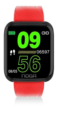 Imagen 3 de 8 de Reloj Inteligente Smart Noga Sw02 Rojo Hyt