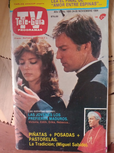 Telenovela Amor Entre Espinas En Revista Teleguia Año 1984