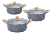 Comprar Kit Cacerolas Hudson Granito 20cm 24cm 26cm