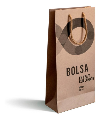 Imagen 7 de 8 de Bolsa Boutique En Glase Con Cordon O Tipo Delivery En Bond