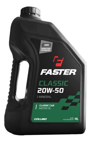 Aceite Para Motor Mineral Faster Classic 20w50 Full