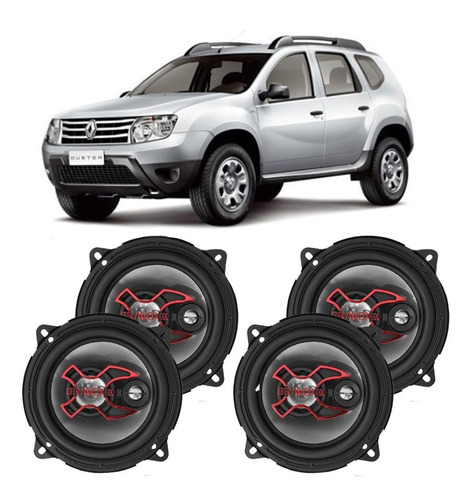 Kit Alto Falante Renault Duster 2011 A 2014 Bravox 200w Rms