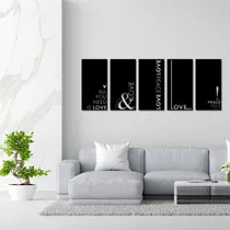 Comprar Imback Type of Love Cuadro De Madera Calado Mdf Love Moderno Living Decorativo Color Negro