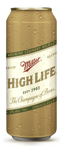 Cerveza Miller High Life 12 Latas De 710ml
