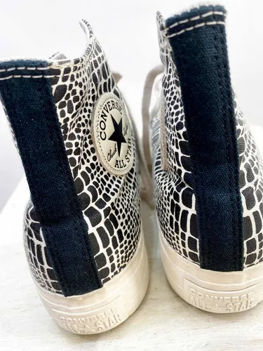 Converse gris top plataforma usada