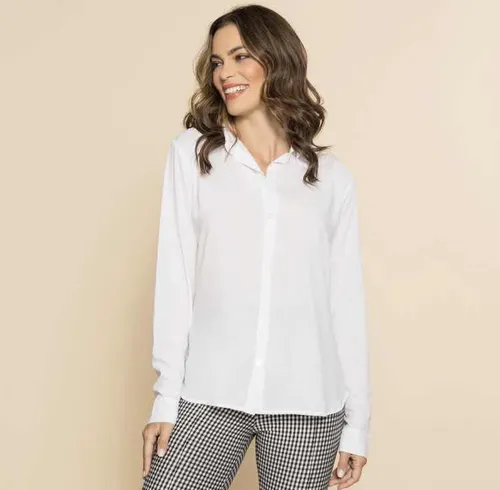 Camisa branca hotsell comprida feminina