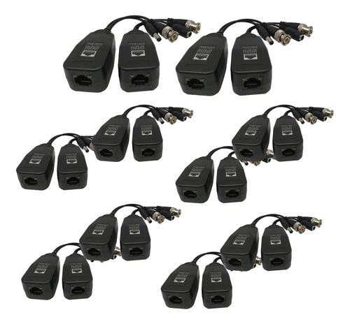 Henxlco 10 Pares De Conectores De Balun De Potencia De Video