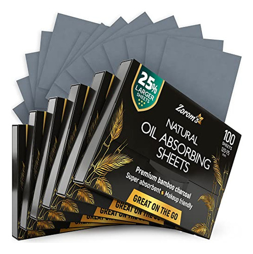 Toallitas Absorbentes De Aceite Natural Para El Rostro Con C