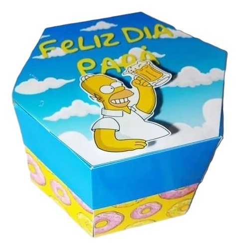 Kit Imprimible Caja Explosiva Homero Simpsons Dia Del Padre