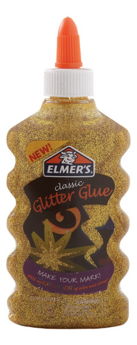 Pegamento Glitter Elmer's Glitter glue color dorado no tóxico