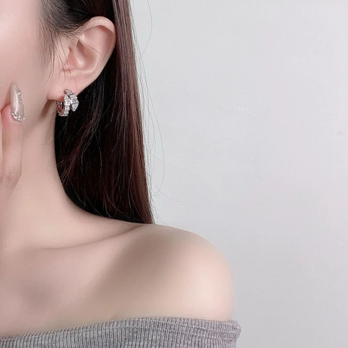 Pendientes De Circón Kafuna Snake Design, Accesorios De Moda