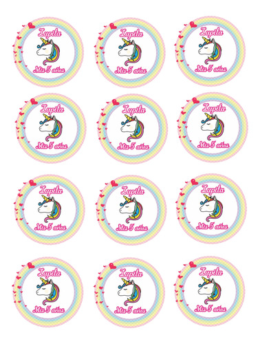 Stickers Etiquetas  Plancha A4 Souvenir Cumple Candy Bar