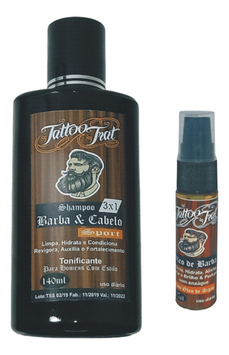 Shampoo + Óleo De Barba Tattoo Trat Sport