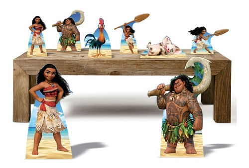 Kit 8 Totens De Mesa E Chão Moana