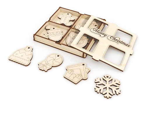 Imagen 3 de 6 de Kit 36 Decoraciones Para Árbol De Navidad Varias Temáticas