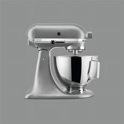 Batidora de pie Batedeira Kitchenaid Artisan, color plateado,