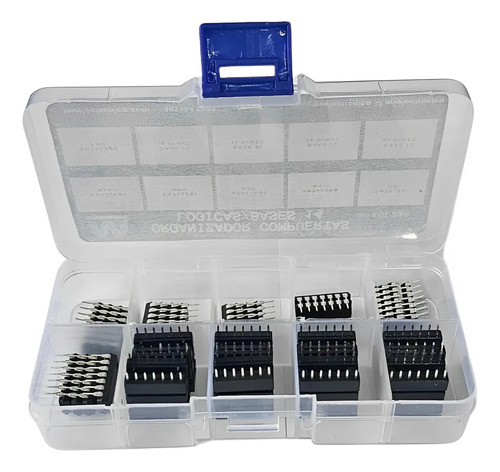 Kit De 24 Compuertas Lógicas Variadas + Bases De 14 Pines Hamagades