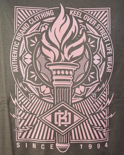 Remera Hombre Manga Corta Keel Over Flames