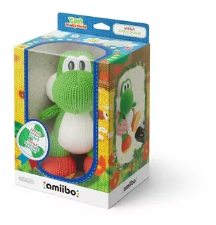 Amiibo Mega Yarn Yoshi De Lã Woolly World Wii U 3ds Lacrado