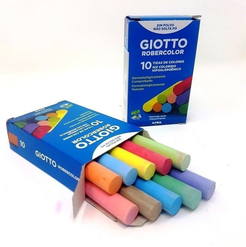 Tizas Giotto Hipoalergénicas X 10 Colores X 6 Cajas