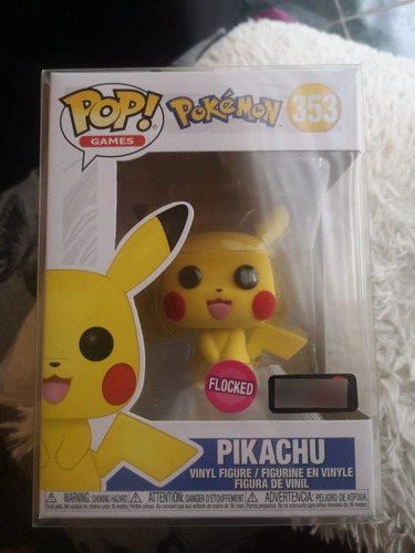 Pikachu Flocked Funko Pop Original (Usado)