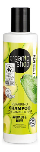 Shampoo Reconstrução Capilar Veg. Abacate Organic Shop 280ml